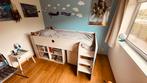 Halfhoogslaper in perfecte staat + bureau op wieltjes, Kinderen en Baby's, Kinderkamer | Stapelbedden en Hoogslapers, Ophalen