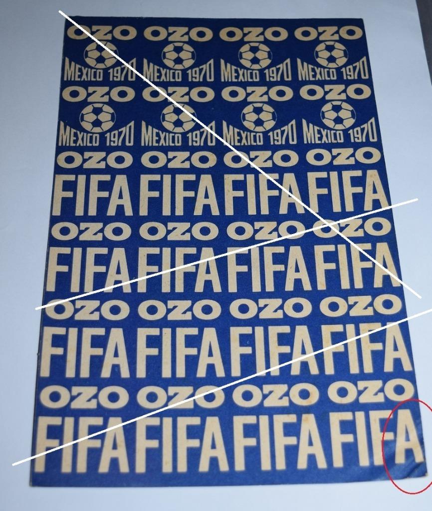 MEXICO 1970 / OZO / FIFA / INFO / 25 x 16 cm / 50 x 16 cm, Verzamelen, Sportartikelen en Voetbal, Gebruikt, Poster, Plaatje of Sticker