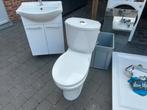Douchebak,toilet badkaler meubel met spiegel, Ophalen of Verzenden, Gebruikt, Kraan