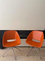 Oranje kuipstoelen, Huis en Inrichting, Ophalen, Gebruikt, Overige kleuren, Twee