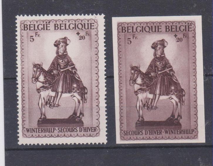 België 1942 Vierde Winterhulp Sint-Maarten II **, Postzegels en Munten, Postzegels | Europa | België, Postfris, Orginele gom, Kunst