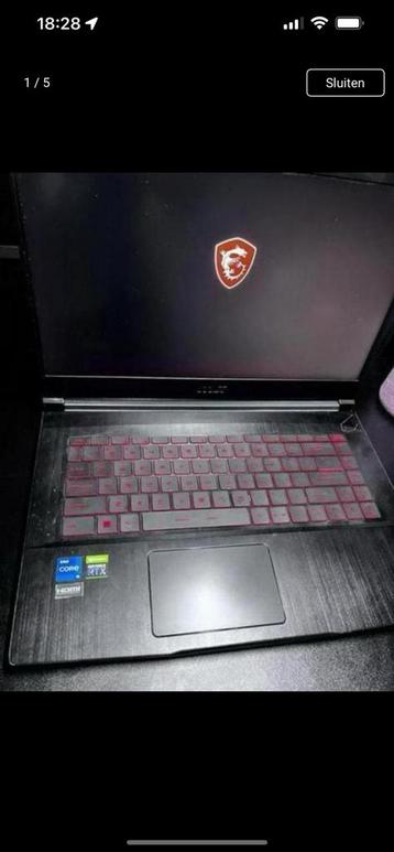 MSI GF63 Thin 11UC-875NL - 15.6 inch - 144Hz- NO TRADES beschikbaar voor biedingen