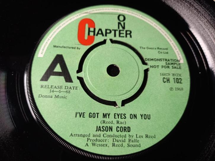 Jason Cord – I've Got My Eyes On You - Promo ''Northern Soul, Cd's en Dvd's, Vinyl Singles, Zo goed als nieuw, Single, Overige genres
