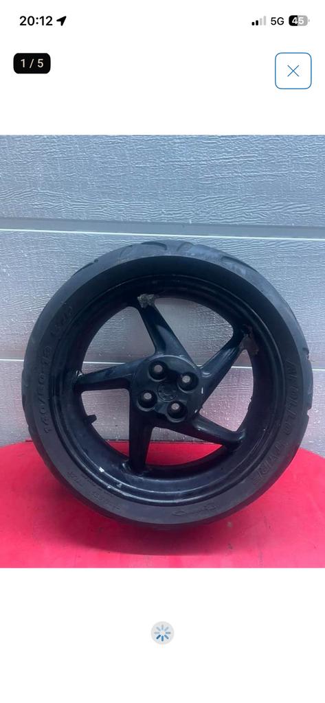 Honda X8R-S 50 (SZX50S) Achtervelg met band, Auto-onderdelen, Banden en Velgen, Band(en), 12 inch, Verzenden