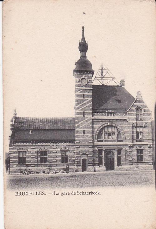 Brussel-station Schaarbeck, Verzamelen, Postkaarten | België, Ongelopen, Brussel (Gewest), Voor 1920, Ophalen of Verzenden