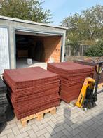 Rubber tegels rood 100x100x2,5 fitness vloer, Sport en Fitness, Ophalen, Zo goed als nieuw
