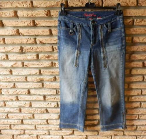 -13- jeans ¾ femme t.40 bleu - esprit -, Kleding | Dames, Spijkerbroeken en Jeans, Zo goed als nieuw, W30 - W32 (confectie 38/40)