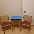 Vintage sixties tafeltje en twee stoelen, Enlèvement, Utilisé