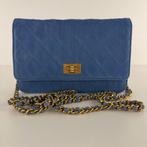 Authentieke Chanel 2.55 denim WOC, Ophalen of Verzenden, Gebruikt, Blauw, Overige merken