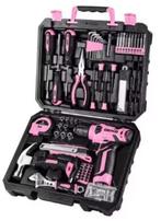 Belle perceuse/tournevis sans fil rose avec ensemble d'outil, Bricolage & Construction, Enlèvement ou Envoi, Neuf