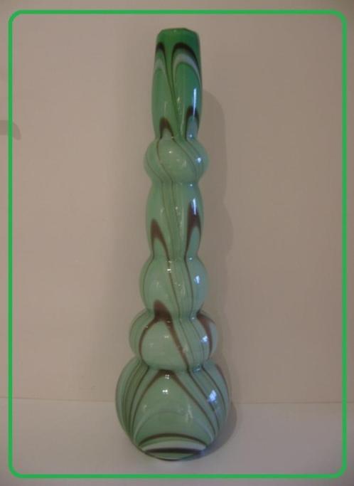 VINTAGE Vaas in meerkleurig geblazen glas, Huis en Inrichting, Woonaccessoires | Vazen, Nieuw, Groen, 50 tot 75 cm, Glas, Ophalen