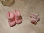 pantoffeltjes baby en sokjes voor de baby 1 maat roze, Chaussettes, Enlèvement ou Envoi, Neuf