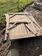 Hardhouten poort met werk aan, Tuin en Terras, Ophalen, Zo goed als nieuw