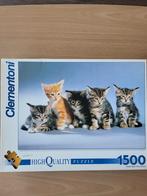 Puzzle chatons, Clementoni, 1500 pièces, complet, Comme neuf, 500 à 1500 pièces, Puzzle, Enlèvement ou Envoi