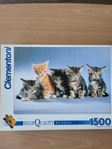Kittens puzzel, Clementoni, 1500 stukjes, volledig