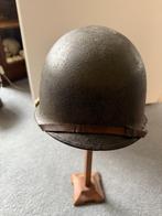 authentieke US M1 helm en liner., Verzamelen, Ophalen of Verzenden, Landmacht, Helm of Baret