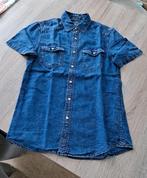 Angelo Litrico jeanshemd korte mouwen Small, Kleding | Heren, Overhemden, Blauw, Ophalen of Verzenden, Zo goed als nieuw, Angelo Litrico