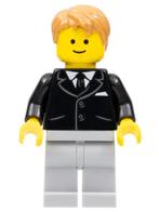 Lego figuur Twn252A Bank Secretary, Kinderen en Baby's, Speelgoed | Duplo en Lego, Ophalen of Verzenden, Zo goed als nieuw, Losse stenen