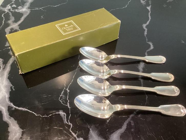 4 dessert lepel, Christofle Chinon. CHR051/Phi002., Antiek en Kunst, Antiek | Bestek, Ophalen of Verzenden