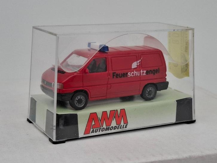 VW T4 brandweer - AWM 1/87, Hobby en Vrije tijd, Modelauto's | 1:87, Zo goed als nieuw, Auto, AWM, Verzenden