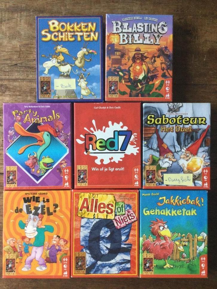 8 kaartspellen 999games, Hobby en Vrije tijd, Gezelschapsspellen | Kaartspellen, Zo goed als nieuw, Ophalen