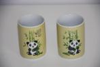 Schattige gele panda thee kopjes japanse stijl * 2 stuks, Ophalen of Verzenden, Gebruikt, Kop(pen) en/of Schotel(s)