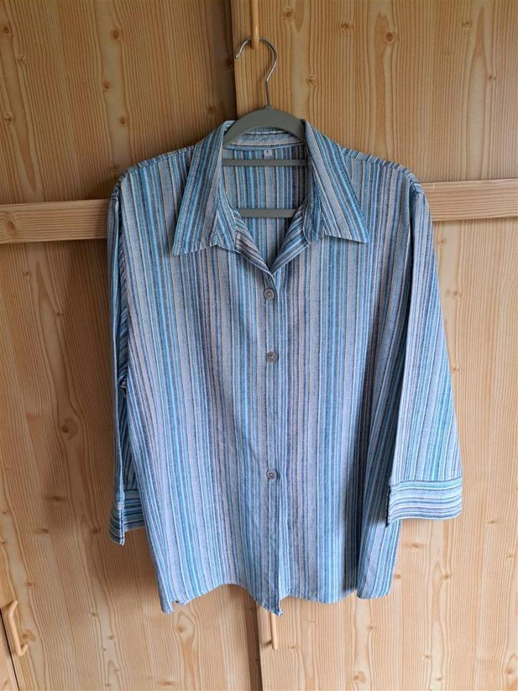 Blouse met driekwartmouwen gestreept maat 46, Kleding | Dames, Blouses en Tunieken, Zo goed als nieuw, Maat 46/48 (XL) of groter