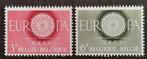 Belgique : COB 1150/51 ** Europe 1960, Gomme originale, Neuf, Europe, Sans timbre