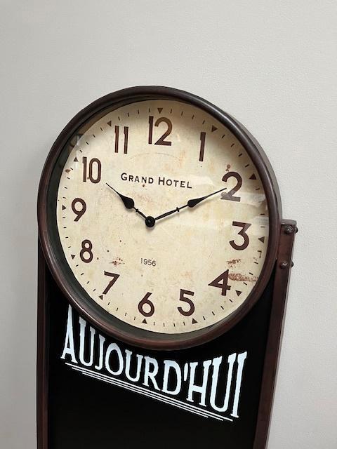 Krijtbord / MEMOBORD met Klok Landelijk, Huis en Inrichting, Woonaccessoires | Memoborden, Nieuw, Krijtbord, Ophalen of Verzenden