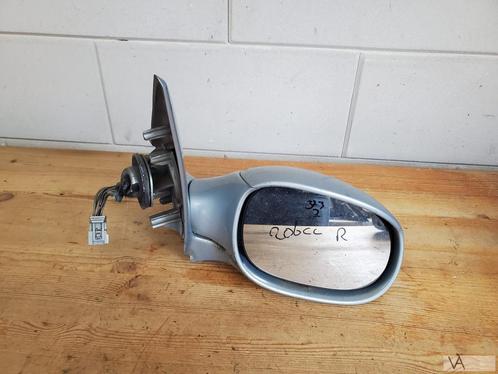 Spiegel 3x3 pins rechts Peugeot 206 cc blauw 2000 - 2006 €35, Auto-onderdelen, Spiegels, Peugeot, Gebruikt, Ophalen of Verzenden