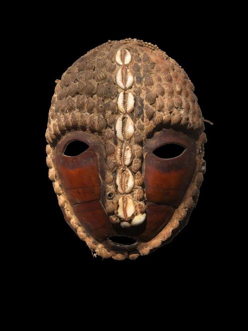 Ancien masque LEGA / WABEMBE en carapace de tortue - Congo, Antiquités & Art, Art | Art non-occidental, Enlèvement ou Envoi