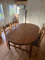 Tafel (LEKSVIK) en 4 stoelen (IKEA), Huis en Inrichting, Ophalen, Gebruikt, 100 tot 150 cm, 150 tot 200 cm