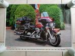 vintage poster Harley Davidson, Verzamelen, Ophalen, Zo goed als nieuw, Rechthoekig Liggend, Overige onderwerpen