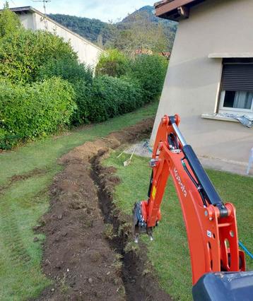 Terrassement,tranchée,nivellement de terrain, Enlèvement ou Envoi