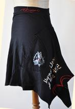 DESIGUAL - Jolie jupe asymétrique noire - T.S, Taille 36 (S), Noir, Porté, Enlèvement ou Envoi