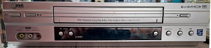 LG LV4981 Videorecorder - 6 Koppen- Stereo, Audio, Tv en Foto, Videospelers, Gebruikt, VHS-speler of -recorder, Ophalen of Verzenden