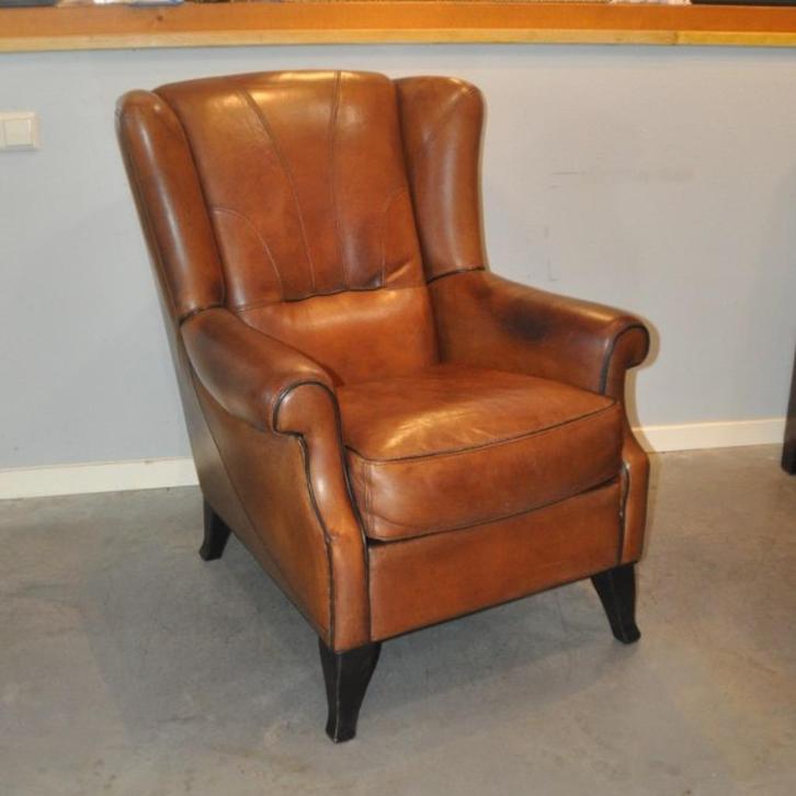 Schapenleren fauteuil Mol&Geurts, Antiek en Kunst, Antiek | Meubels | Stoelen en Sofa's, Ophalen of Verzenden