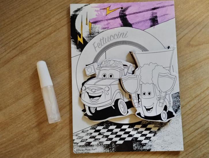 Cars knutselwerkje, Hobby en Vrije tijd, Knutselen, Gebruikt, Knutselwerk, Ophalen of Verzenden