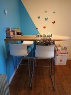 HOGE TAFEL MET 4 STOELEN, Huis en Inrichting, Tafels | Statafels, Ophalen