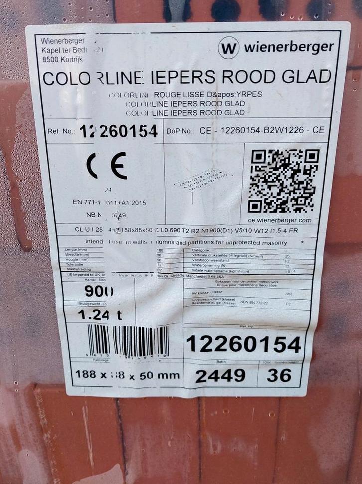 rode gevel-/metselstenen – Terca – nieuw & ongebruikt, Doe-het-zelf en Bouw, Metselstenen, Bakstenen, Ophalen