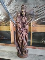 Antieke houten Maria met kind, Antiek en Kunst, Antiek | Religieuze voorwerpen, Ophalen