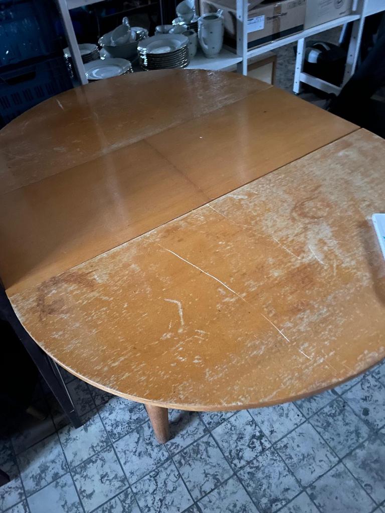 Table à manger ronde en bois Ø110 cm -extensible jusqu'à 150, Maison & Meubles, 100 à 150 cm, Cinq personnes ou plus, Rond, 100 à 150 cm