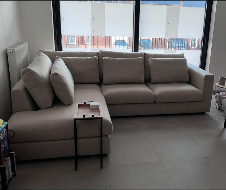 Siège d'angle beige, Maison & Meubles, Canapés | Coins salons complets, Comme neuf, Tissus, Enlèvement