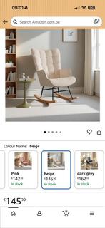 Schommelstoel bouclé – als nieuw, super comfortabel, Enlèvement, Tissus