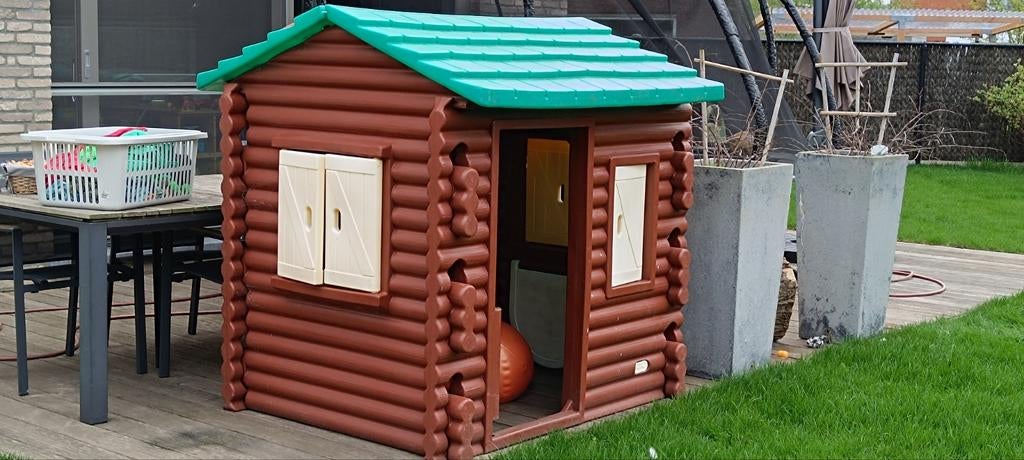 Blokhut/ Blokhuisje little tikes., Kinderen en Baby's, Speelgoed | Buiten | Speelhuisjes, Ophalen