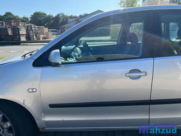 VW POLO 9N Zilver LA7W links voor deur 2001-2009, Auto-onderdelen, Carrosserie, Deur, Volkswagen, Voor, Links, Gebruikt