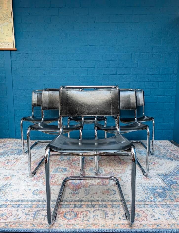 6x vintage S33 sledestoelen, Thonet, jaren 60, Collections, Rétro, Maison et Meubles, Enlèvement