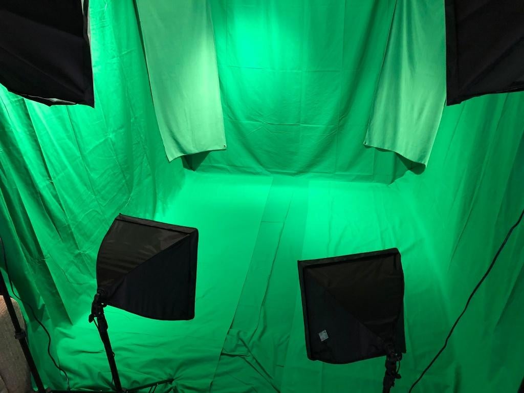 Studio photo — Arrière-plans et éclairage — Très complet, TV, Hi-fi & Vidéo, Photo | Studio photo & Accessoires, Utilisé, Studio photo complet