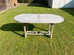 Tuintafel met 4 stoelen, Tuin en Terras, Tuintafels, Ophalen, Gebruikt, Ovaal, Teakhout