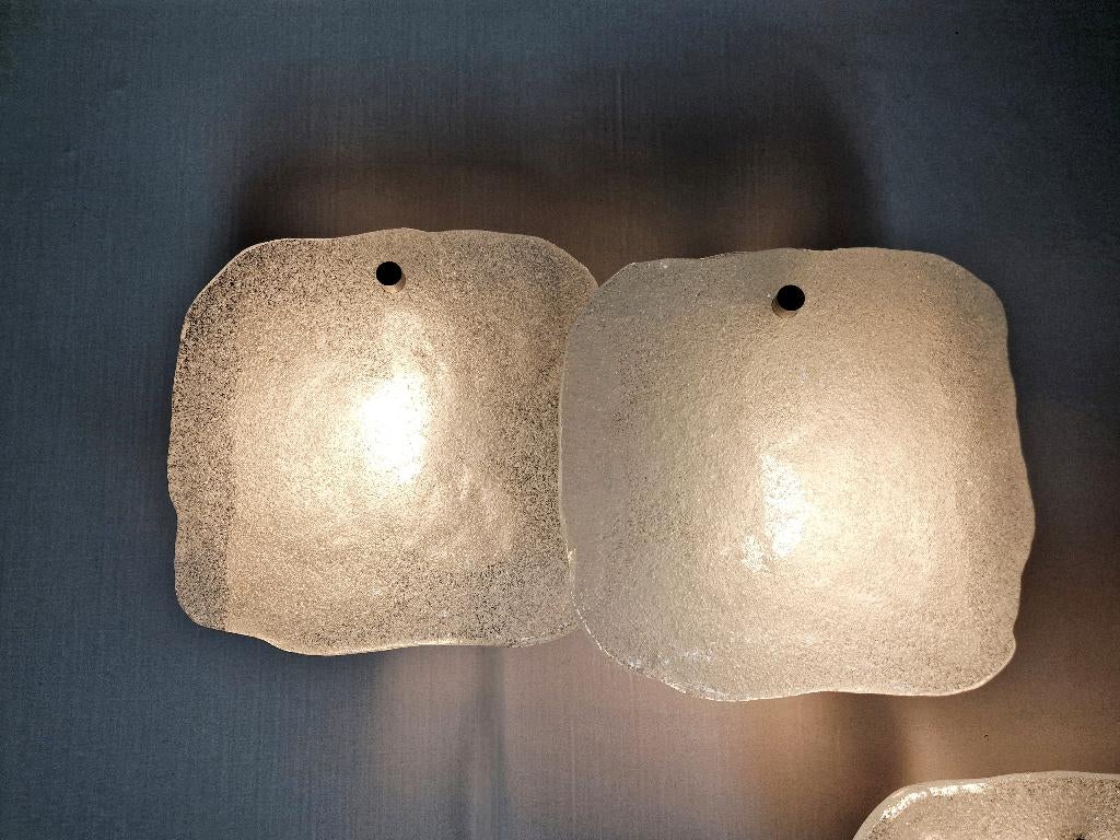 Paar wandkandelaars van matglas, Kalmar, 1970, Ophalen of Verzenden